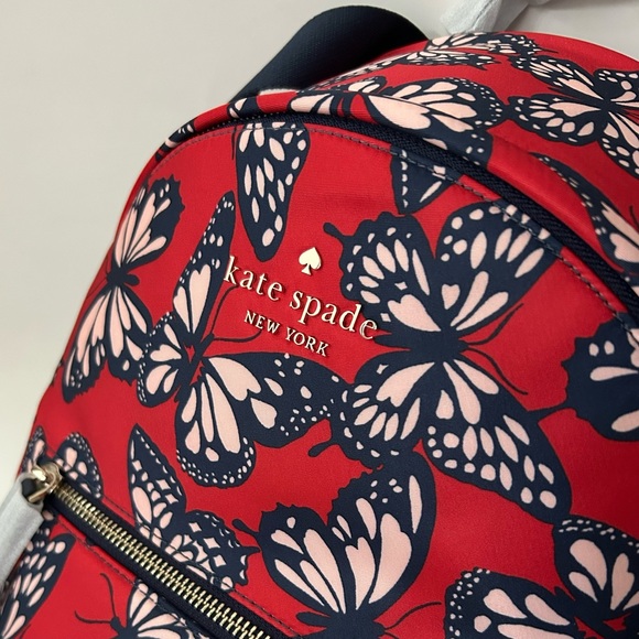 ♠️Kate Spade Chelsea Butterfly Printed Medium Nylon Backpack, Multi NWT - Picture 3 of 6